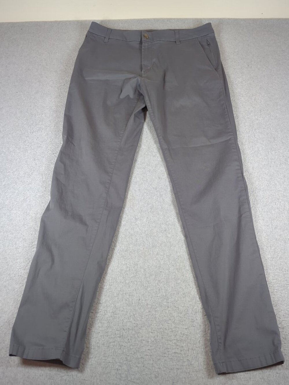Birddogs Pants Men's 34x34 (Fit 34x32) Gray Golf Performance Chinos Stretch
